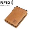 BULL CAPTAIN 050 RFID Anti-theft Wallet with Coin Purse - Yellow Brown - 1