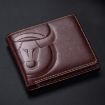 BULL CAPTAIN 0203 RFID Cowhide Wallet - Multiple Card Slots, Coffee - 1