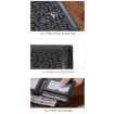 BULL CAPTAIN 07 RFID Anti-theft Cowhide Wallet - Black Cross Print - 7