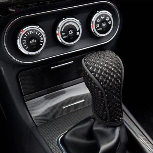 Universal Car Gearshift Cover - Manual Transmission Black Interior Accessory - 1