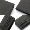 DEABOLAR Men's Brown Leather Short Wallet with Zipper and Card Slots - 7