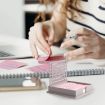 Deep Gray Office Sticky Note Template Box & Student Planner Tool - 8
