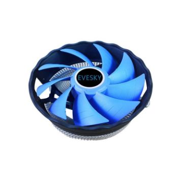 EVESKY CPU Cooling Fan 800-2000 RPM for Intel & AMD Sockets - 1