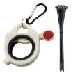 Portable Night Light Tie Organizer - White with 10 Black Ties Storage - 1