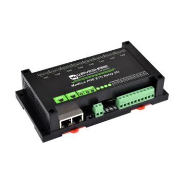 Waveshare Dual Ethernet 8-ch Relay Module, PoE Power Supply (30544) - 1