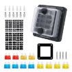 Waterproof 6-Way Fuse Box with LED Indicator & Sticker (ZH-1704A1) - 2