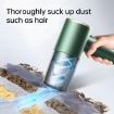 Cordless Car Vacuum Cleaner - Suction & Blow, Dark Green, Portable - 3