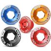 ENLEE M18 Gold Aluminum Bicycle Crank Cover Screws - 2
