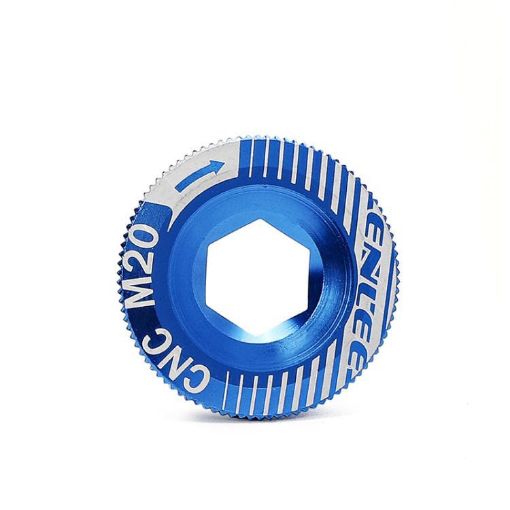 ENLEE M20 Blue Aluminum Bicycle Crank Cover Screws - 1