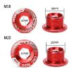 ENLEE M20 Blue Aluminum Bicycle Crank Cover Screws - 3