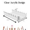 Transparent Acrylic Makeup Brush Storage Stand - 2pcs Display Holder - 2