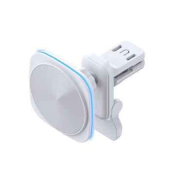 Magnetic Wireless Car Charger for iPhone 12-16 Air Vent Holder White - 1