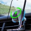 Magnetic Wireless Car Charger for iPhone 12-16 Air Vent Holder White - 2