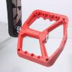 RACEWORK RK579 Gray Bicycle Wide Anti-slip Nylon Bearing Pedal Pair - 7
