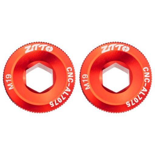 ZTTO M19 Red Aluminum Alloy Crank Cover Screws, 2pcs for Mountain Bike - 1