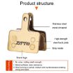ZTTO MJ-11G Mountain Bike Brake Pads, 2 Pairs, Full Metal Copper Base - 4