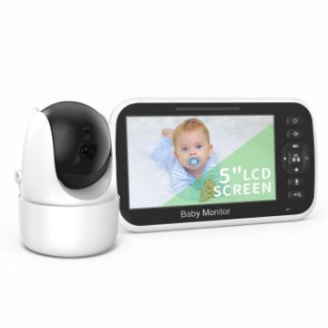 5" LCD Screen Baby Monitor with Auto Night Vision - US Plug - 1