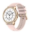 Gold Pink Silicone Strap Sports Smartwatch with Bluetooth Calling & AI Voice - 1