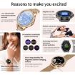 Silver Mesh & Silicone Strap Waterproof Sports Smartwatch with Bluetooth Calling - 3