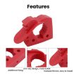 Car Quick-Fix Adjustable Rubber Clamp, 4 Red & 4 Black Clips - 4