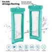 Green TPU Dual Airbag Floating Waterproof Phone Pouch for Diving & Swimming - 5