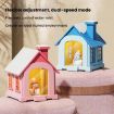 500ML Mini Snow House Humidifier USB Snowman Light, Plug-in Blue - 4