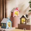 500ML Mini Snow House Humidifier USB Snowman Light, Plug-in Brown - 2