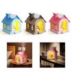 500ML Mini Snow House Humidifier USB Snowman Light, Plug-in Brown - 3