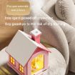 500ML Mini Snow House Humidifier USB Snowman Light, Plug-in Brown - 7