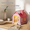 Portable 500ML Snow House Humidifier USB Snowman Light, Rechargeable Blue - 6