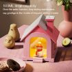 500ML Mini Snow House Humidifier USB Snowman Light, Rechargeable Brown - 8
