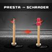 ZTTO 10pcs Presta to Schrader Valve Converter Kit for Mountain Road Bikes - 4