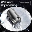 Portable Electric Shaver for Men, LCD Display, USB-C, Waterproof, Black - 4