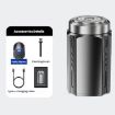 Portable Electric Shaver for Men, LCD Display, USB-C, Waterproof, Black - 8