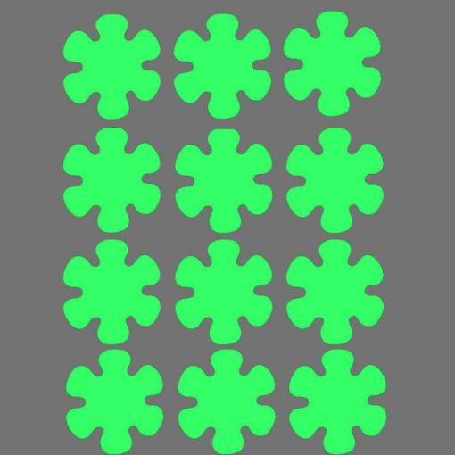 12pcs PEVA Glow-in-the-Dark Anti-Slip Stickers for Bathroom & Stairs - 1