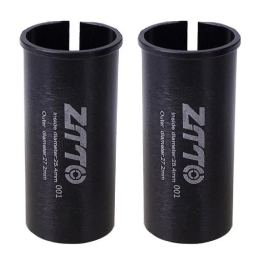 ZTTO Bicycle Seat Post Conversion Sleeve 25.4-27.2mm 2pcs (Black) - 1