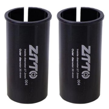ZTTO Bicycle Seat Post Conversion Sleeve 27.2-30.4mm 2pcs (Black) - 1
