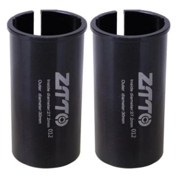 ZTTO Bicycle Seat Post Conversion Sleeve 27.2-30mm 2pcs (Black) - 1