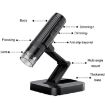 200W Pixel 1000X HD Wireless Digital Microscope with Holder - White - 3