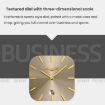 SKMEI 9361 Gold Case Gray Dial Square Quartz Watch Steel Strap - 7