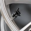 Car Gesture Valve Tire Caps Set - Black Middle Finger Design, 4pcs - 5
