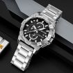 SKMEI 2399 Men's Quartz Watch - Black Gold Steel Band, Business Casual - 2