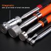 Telescopic Magnetic Picker Rod 2LB Metal Auto Repair Tool - Red - 7