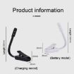 Portable Black Book Clip Lamp - Eye Protector Night Light, Battery Model - 4
