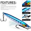 PROBEROS LF153 3D Sea Fishing Lure, 28G Fast Twitch, Long Casting Bait - 7