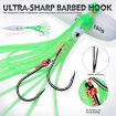 80G PROBEROS LF159 Luminous Squid Hook Slow Cranking Bionic Bait - 6