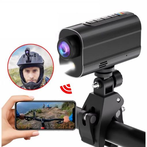 5K Action Camera WiFi Sport DV with LED Light & EIS Anti-shake (Black) - 1