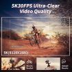 5K Action Camera WiFi Sport DV with LED Light & EIS Anti-shake (Black) - 3