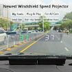 W1 Car HUD GPS Speedometer KM Display - White Head-up Speed Monitor - 4