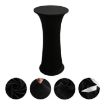 Black Elastic Spandex Table Cover for Hotel Wedding, 60cm Round - 1